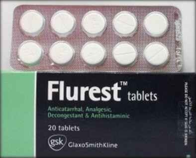 فلورست أقراص Flurest لعلاج نزلات البرد والإنفلونزا