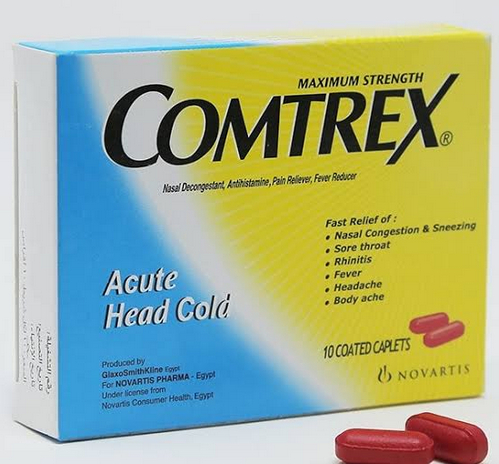 كومتركس أقراص لعلاج نزلات البرد والإنفلونزا دواعي الاستعمال والآثار الجانبية